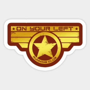 Left Running Club Sticker